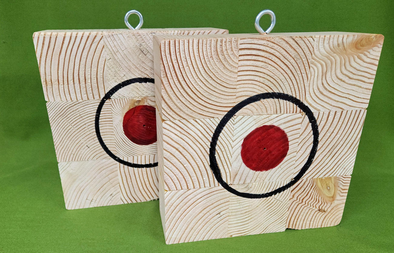 KNIFE THROWING TARGET - Set of Two, End Grain 3...